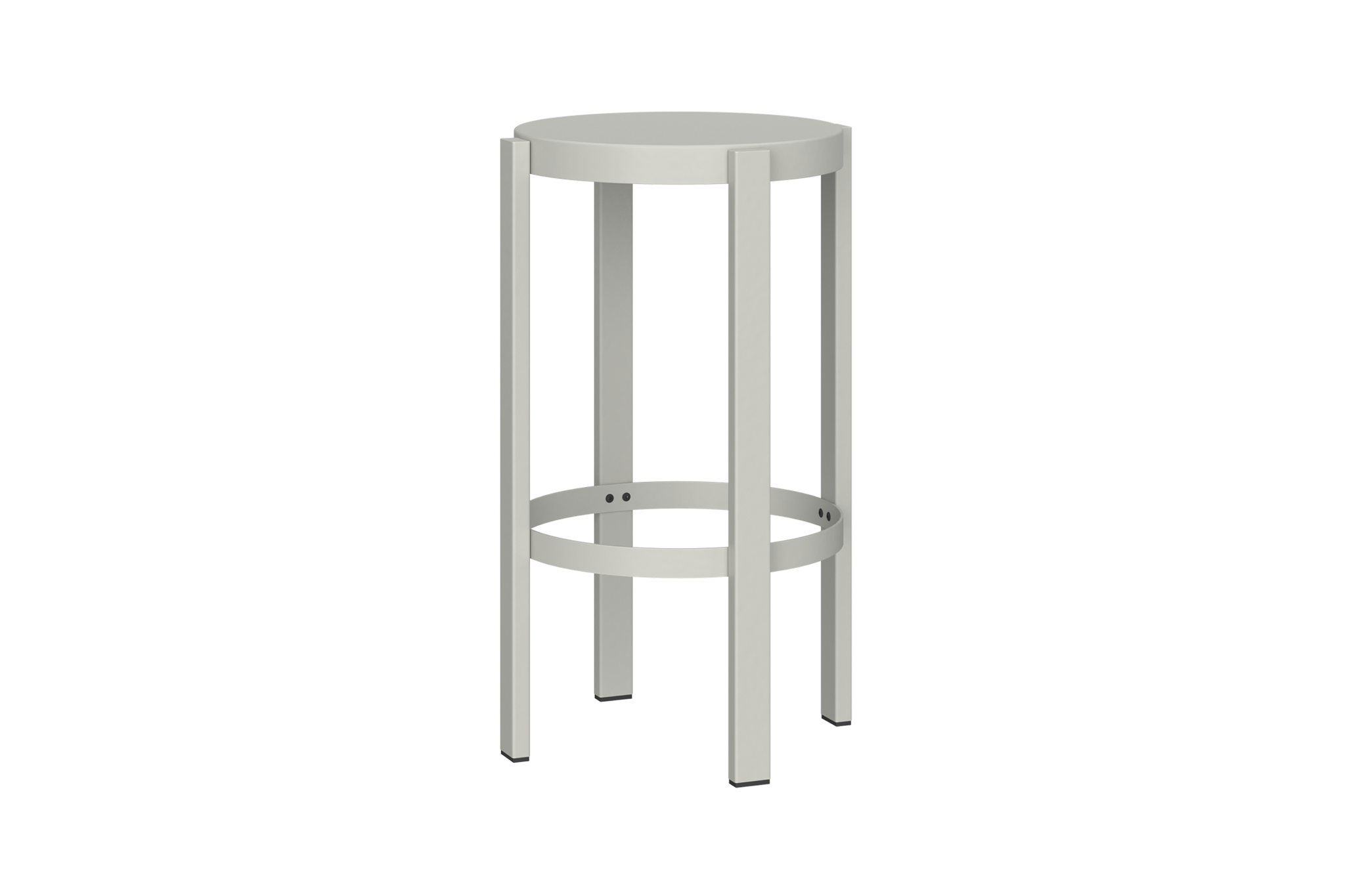 Doon Bar Stool 26 quot modern round steel stool in grey noo ma