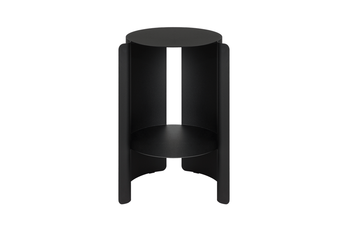 Wa Side Table - black - modern steel side table - noo.ma